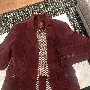 Burgundy / Oxblood corduroy blazer